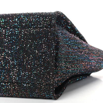 Chanel Calfskin Sequin Medium Deauville Tote Black 9 of 9
