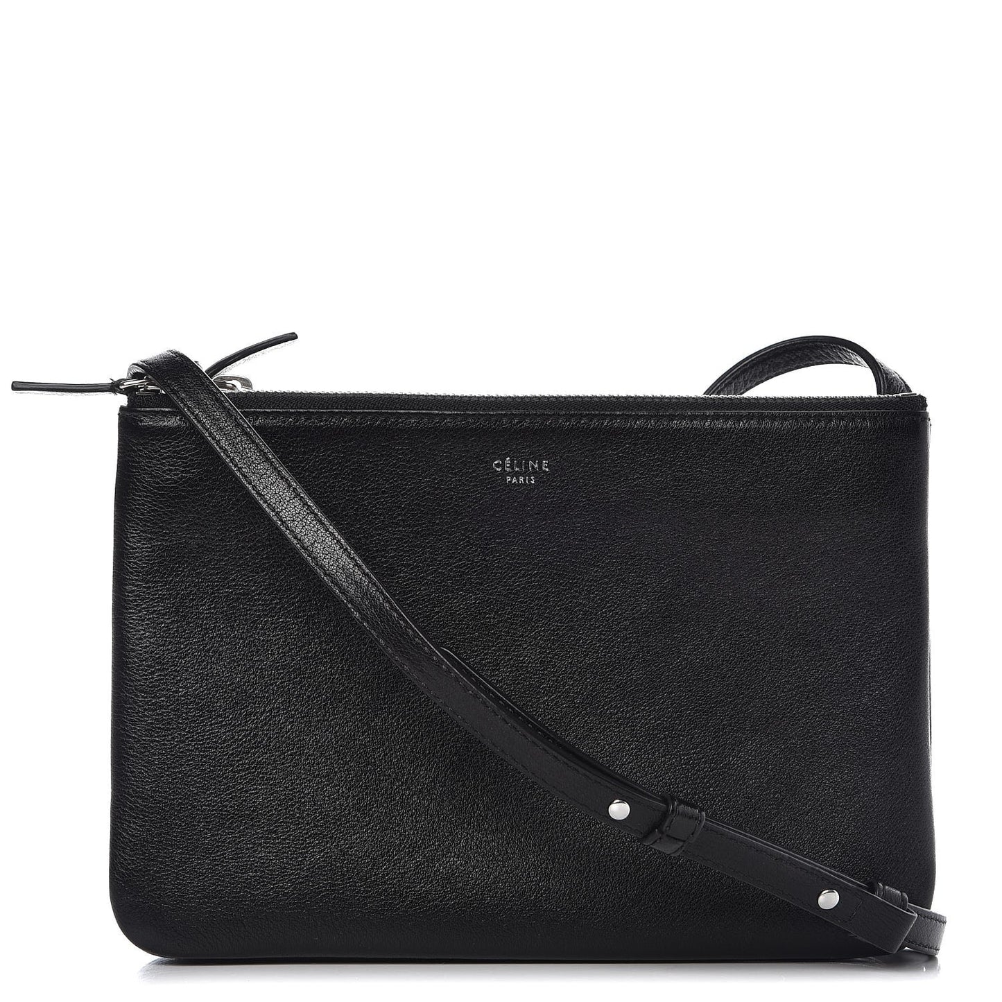 Lambskin Small Trio Crossbody Bag Black