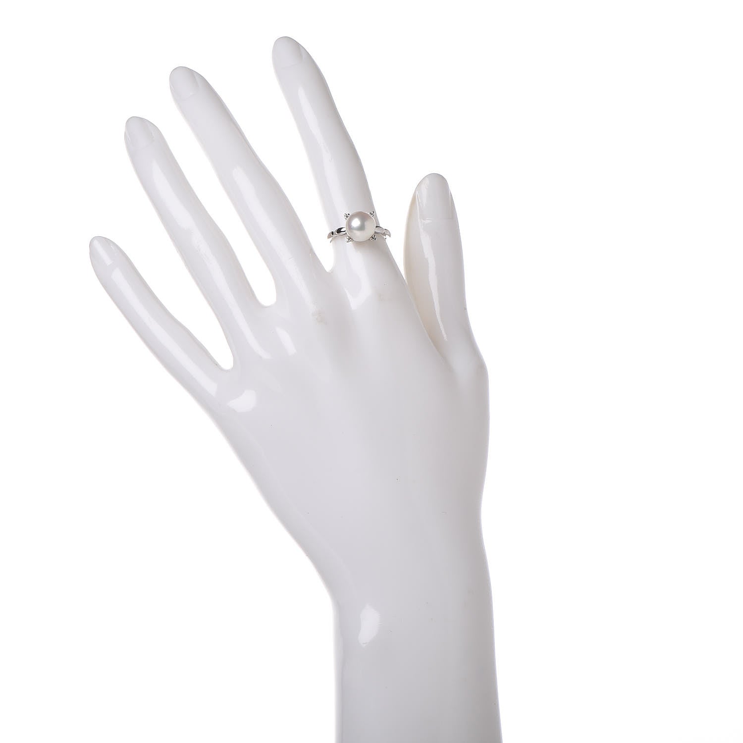 Mikimoto Platinum Akoya Pearl 8.5mm Ring 5 49 2 of 6