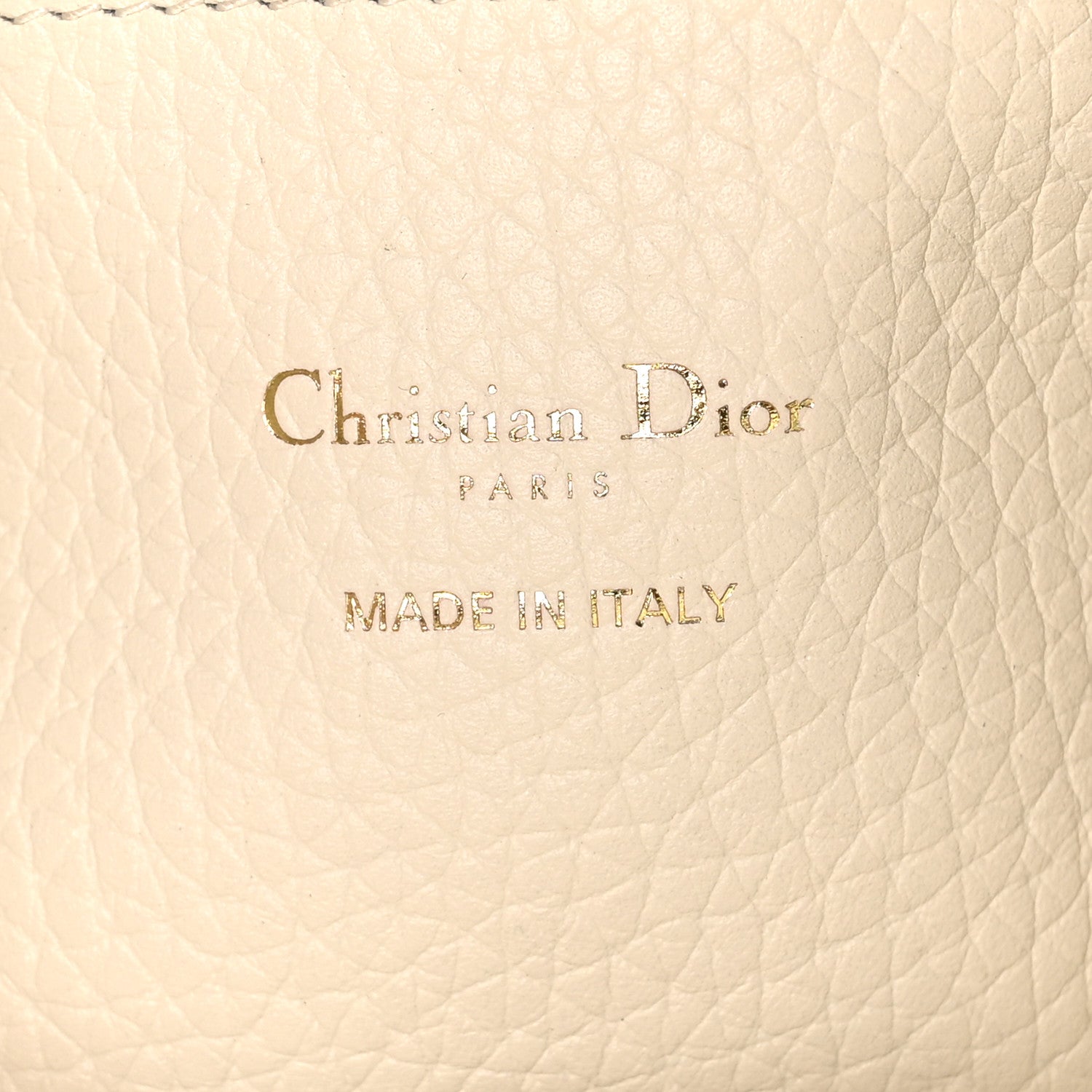 Christian Dior Calfskin Medium Signature Bucket Bag Latte 5 of 10