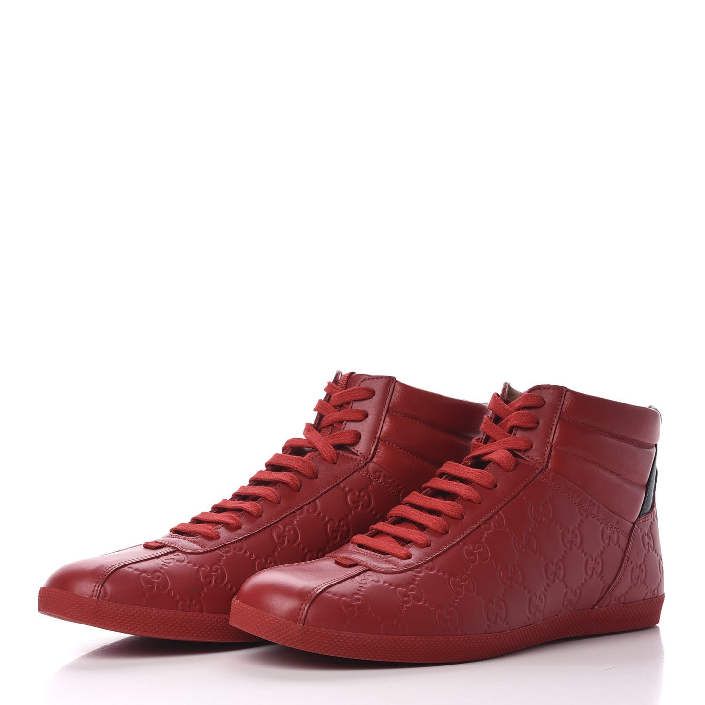 Guccissima Mens High Top Sneakers 9 Rosso