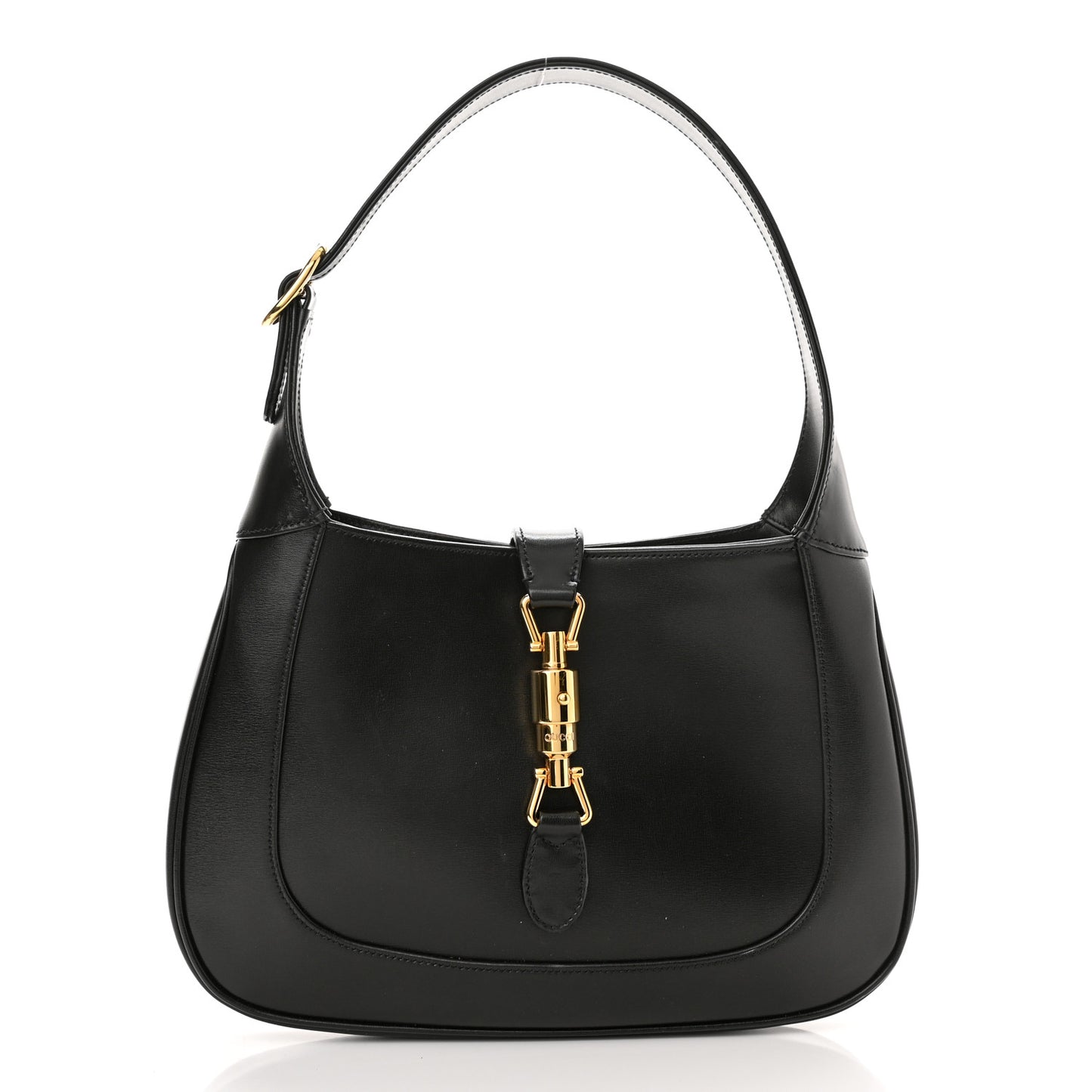 Boarded Dyana Lux Calfskin Small Jackie 1961 Hobo Black