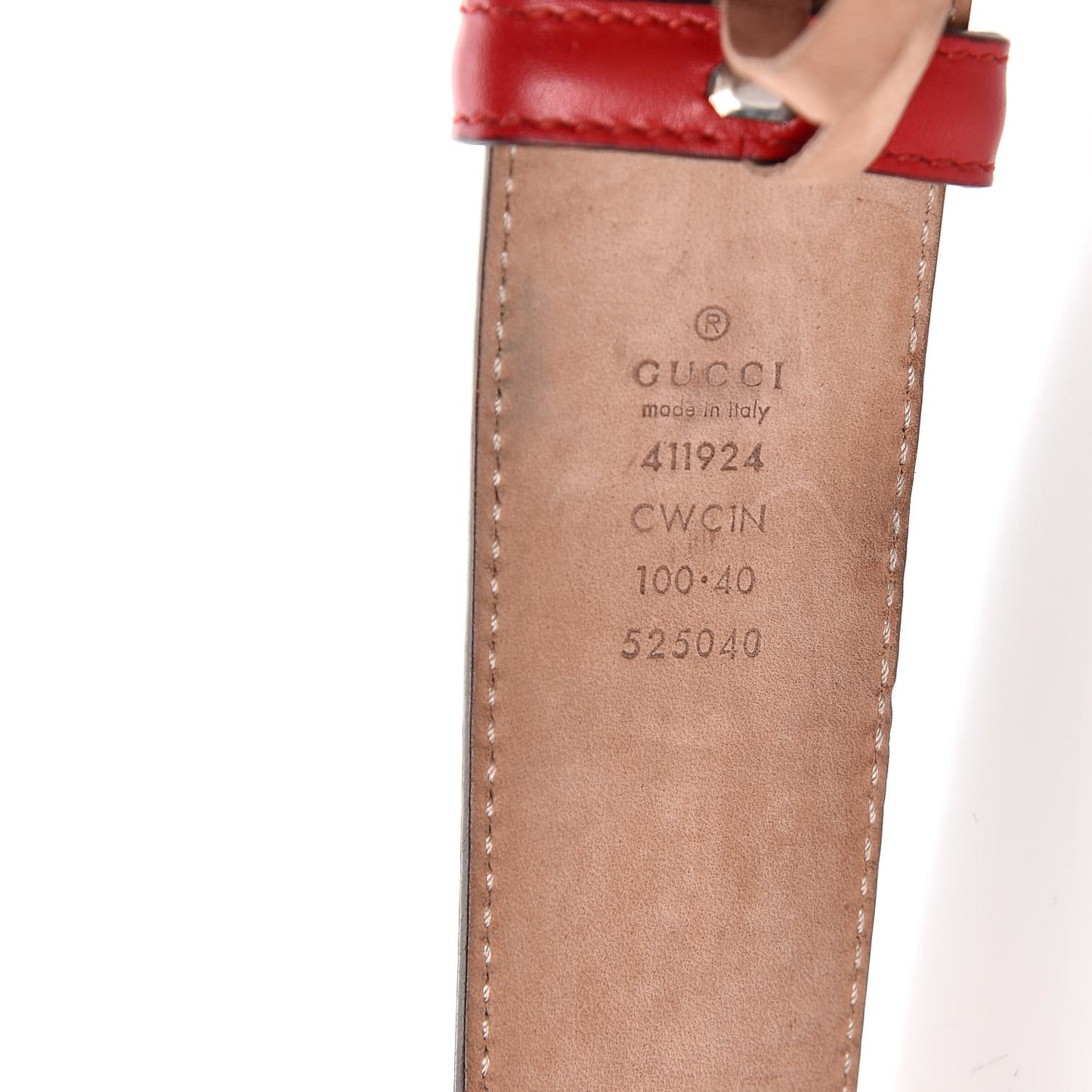 Guccissima Interlocking G 40mm Belt Red