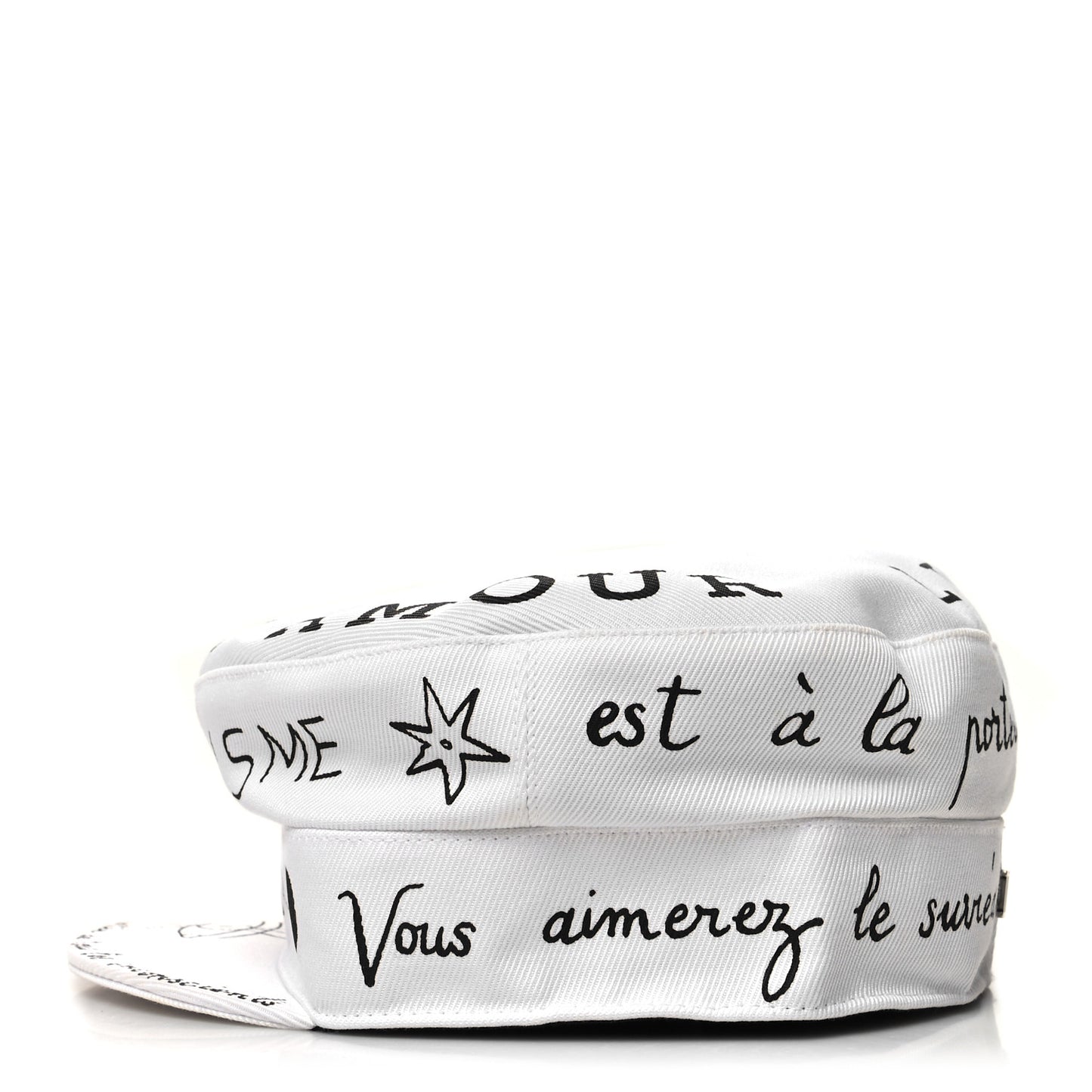 Canvas Printed Daydream Words Cap Hat 57 White