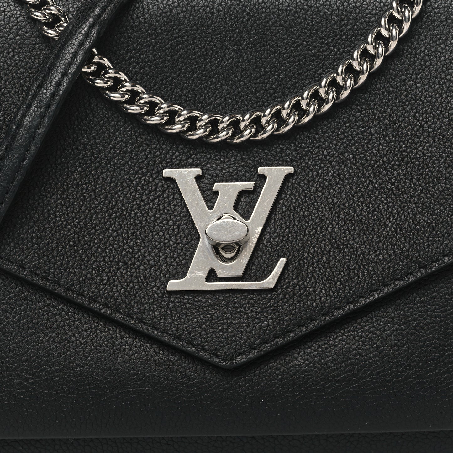 Soft Calfskin Mylockme Chain Bag BB Black