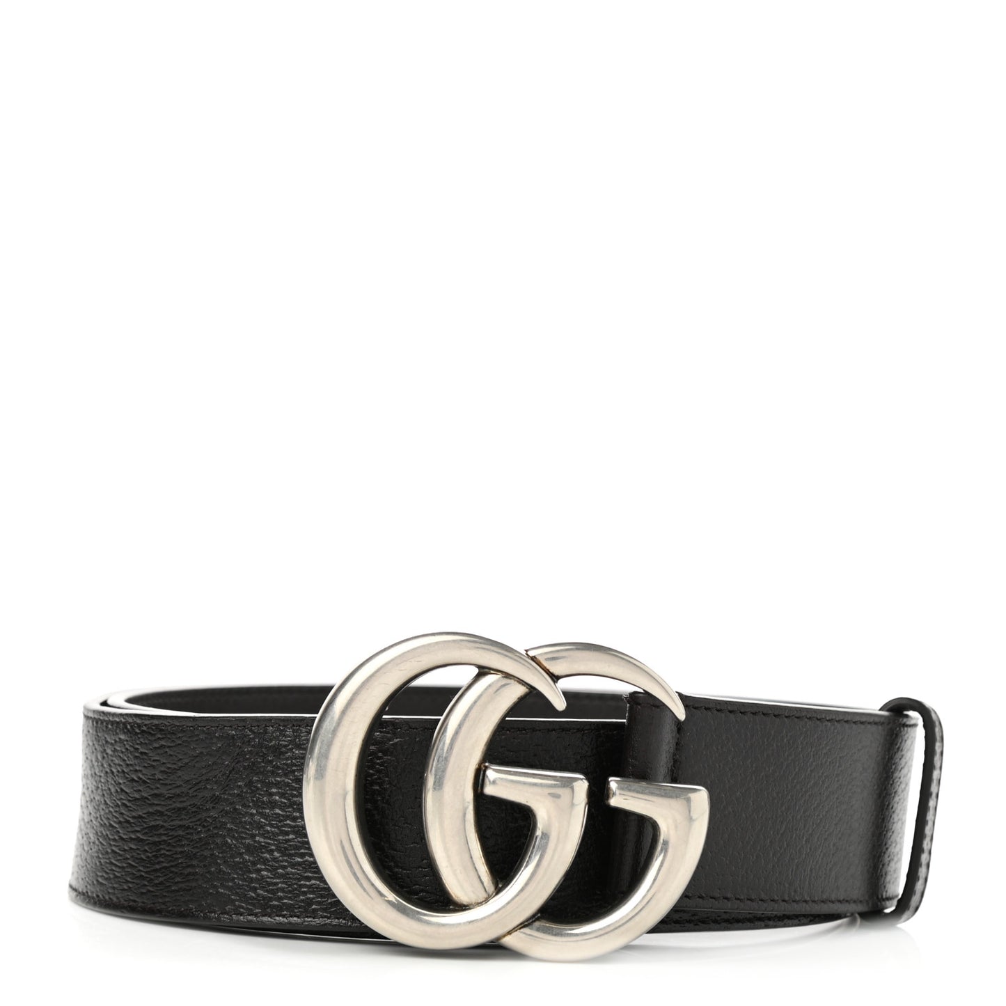 Textured Dollar Calfskin Nickel Double G 40mm Belt 90 36 Dark Cocoa