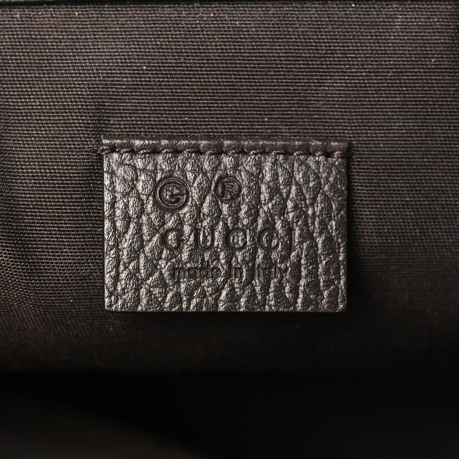 Gucci Monogram Dollar Calfskin O Drawstring Backpack Beige Ebony Testa di Moro Dark Chocolate 6 of 9