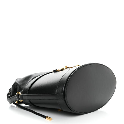 Gucci Azalea Sakai Calfskin Horsebit 1955 Drawstring Bucket Bag Black 4 of 10