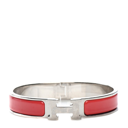 Hermes Enamel Narrow Clic Clac H Bracelet GM Rouge Vif 1 of 4