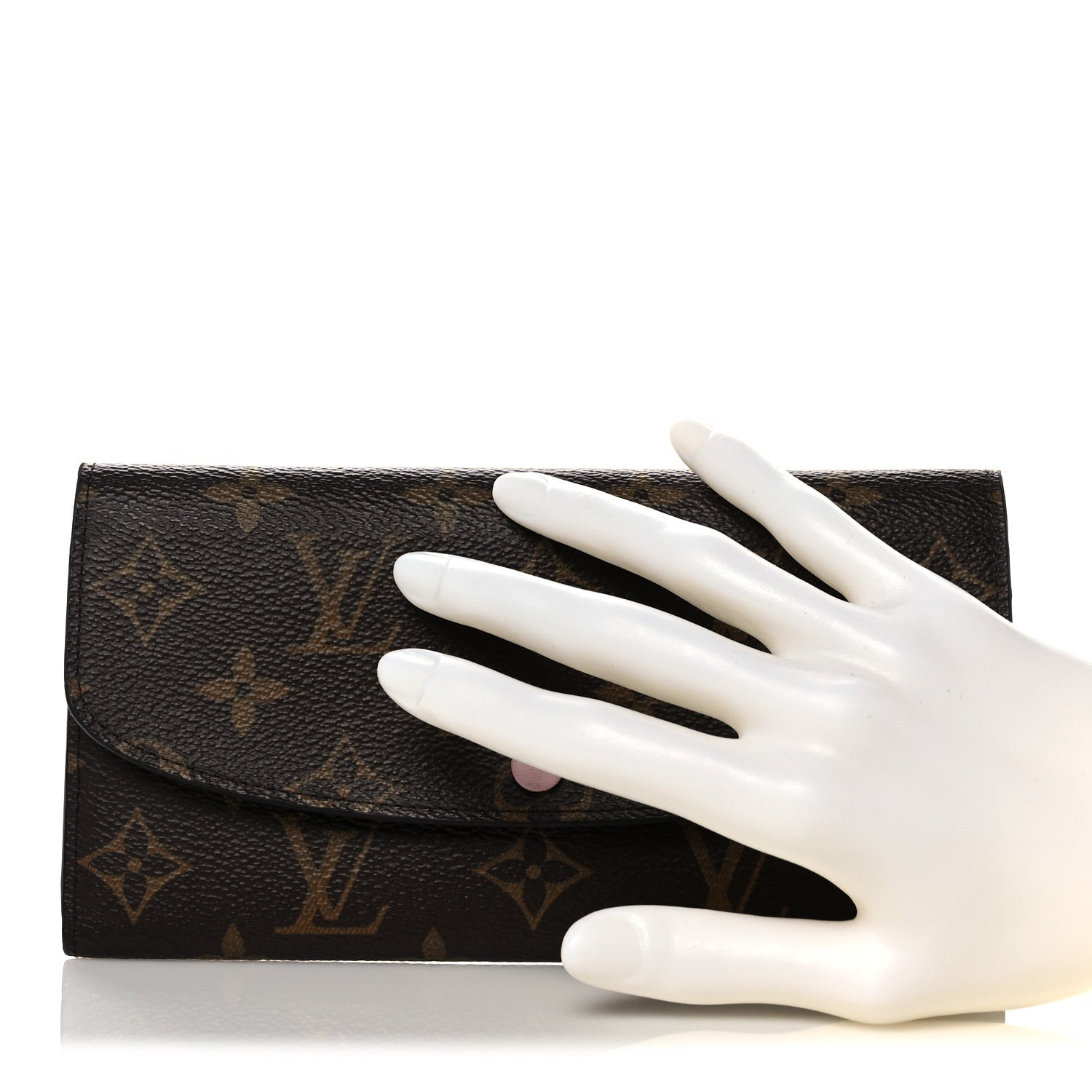 Louis Vuitton Monogram Emilie Wallet Rose Ballerine 2 of 14