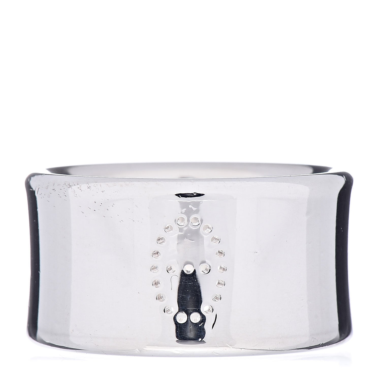 Hermes Sterling Silver GM Eclipse Ruban Ring 52 6 3 of 6