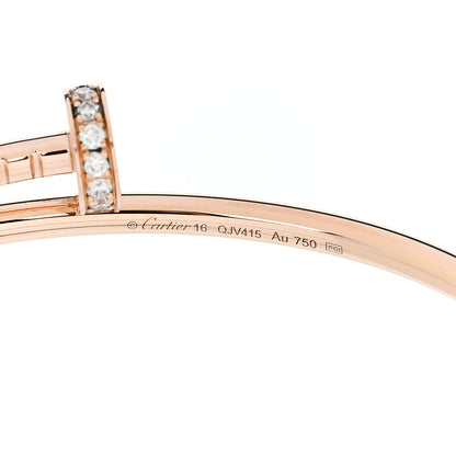 Cartier 18K Pink Gold Diamond Small Juste Un Clou Bracelet 16 4 of 5