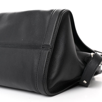 Alexander McQueen Pebbled Calfskin Small Skull Padlock Zip Around Tote Black 10 of 10