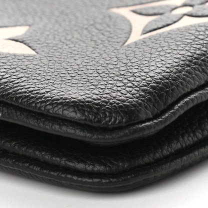 Louis Vuitton Empreinte Monogram Giant Double Zip Pochette Black Cream 8 of 8