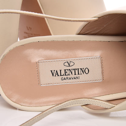 Valentino Garavani Calfskin Rockstud Mules Slingbacks 41 Ivory 7 of 18
