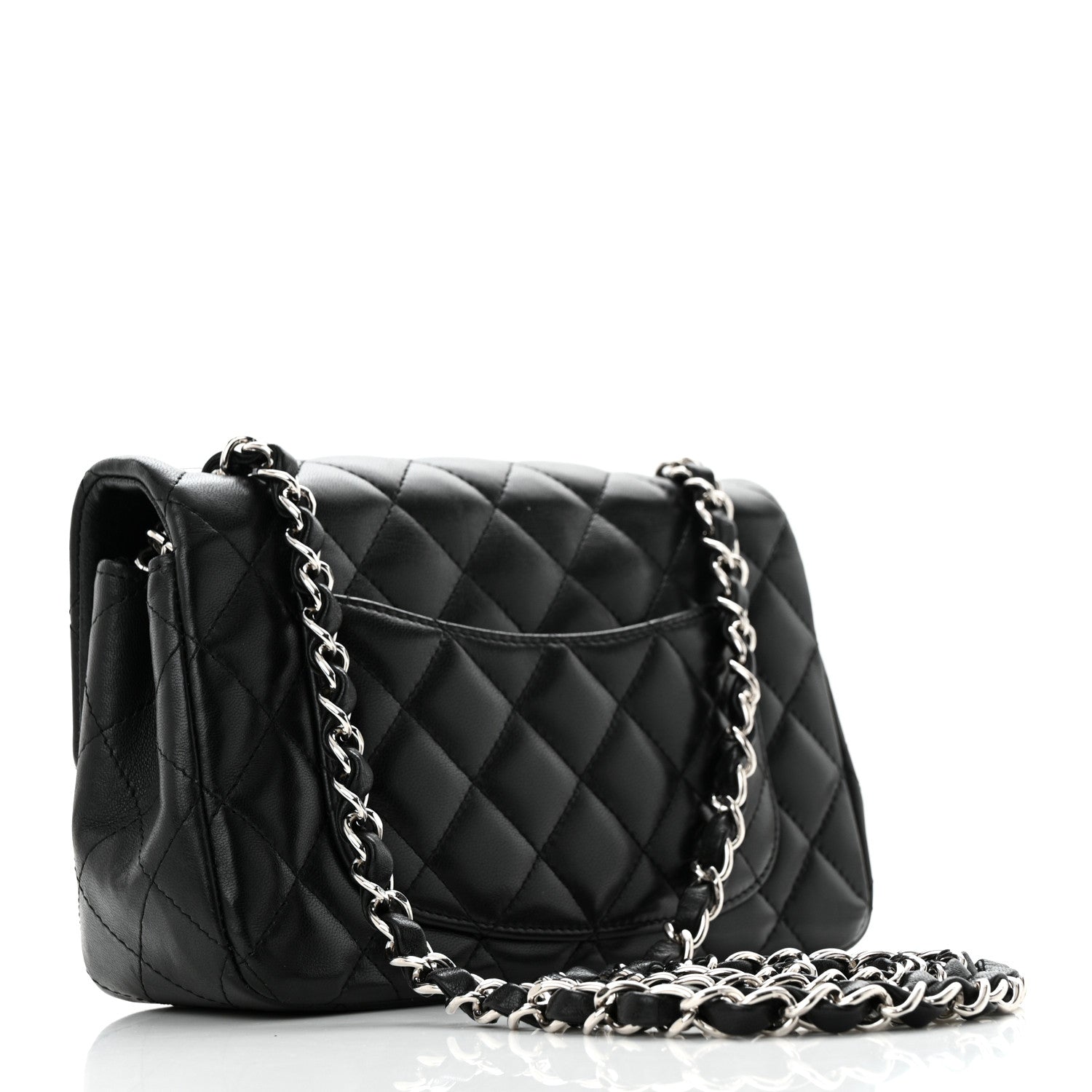 Chanel Lambskin Quilted Mini Rectangular Flap Black 2 of 11