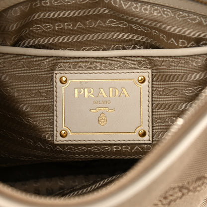 Prada Jacquard Logo Small Flat Messenger Bag White 14 of 18