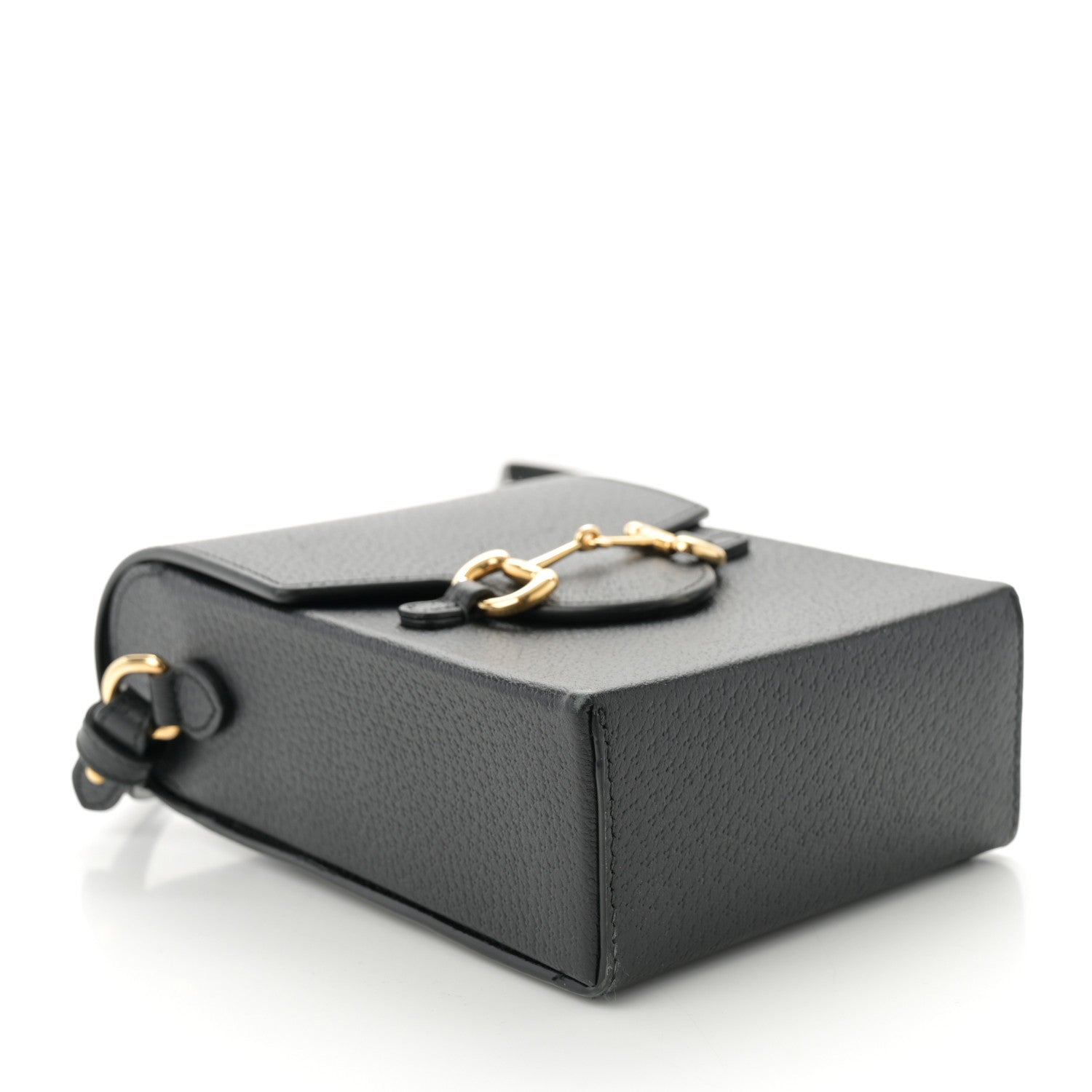Gucci Dollar Calfskin Vertical Horsebit 1955 Crossbody Bag Black 4 of 14