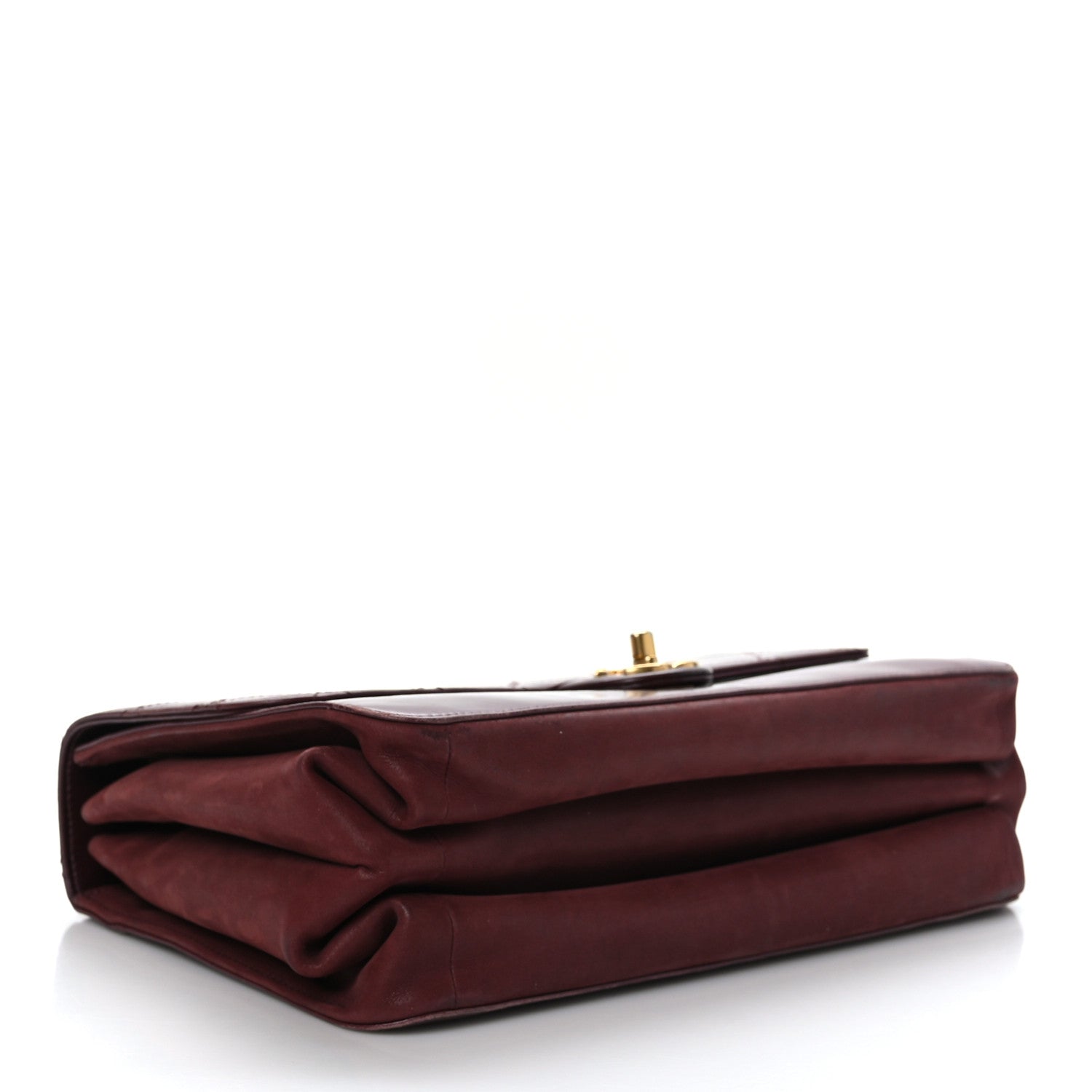 Chanel Iridescent Calfskin Quilted Straight Lined Flap Red 4 of 11