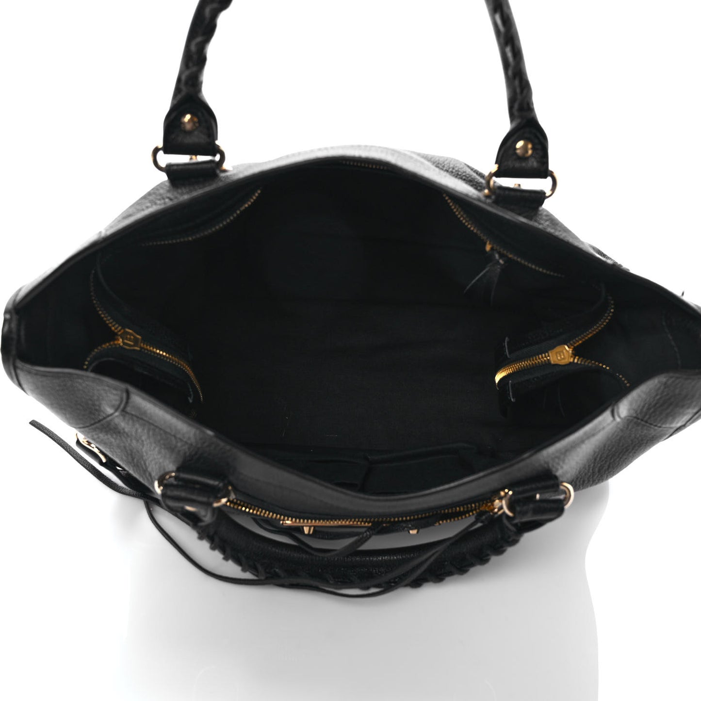 Chevre Gold Metallic Edge Hardware City Black