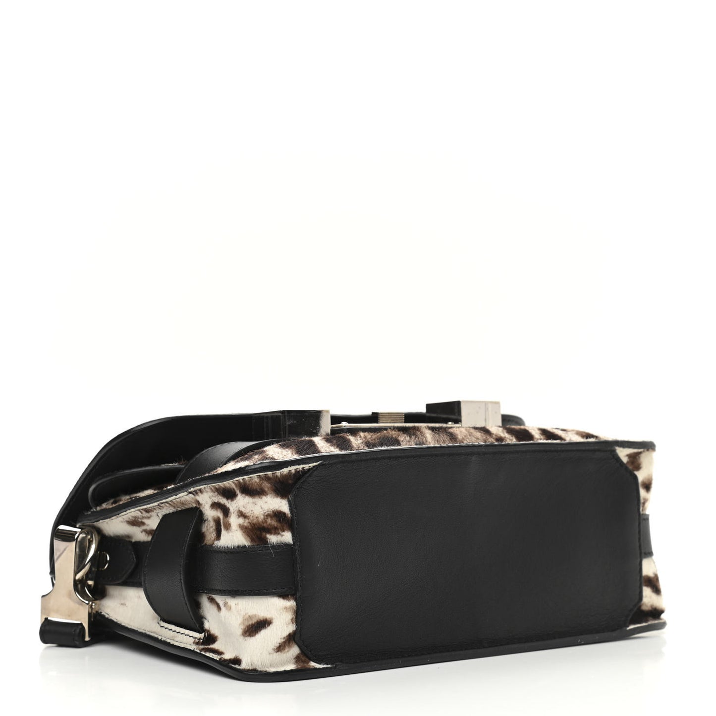 Calf Hair Leopard Print Mini PS11 Classic Shoulder Bag Black