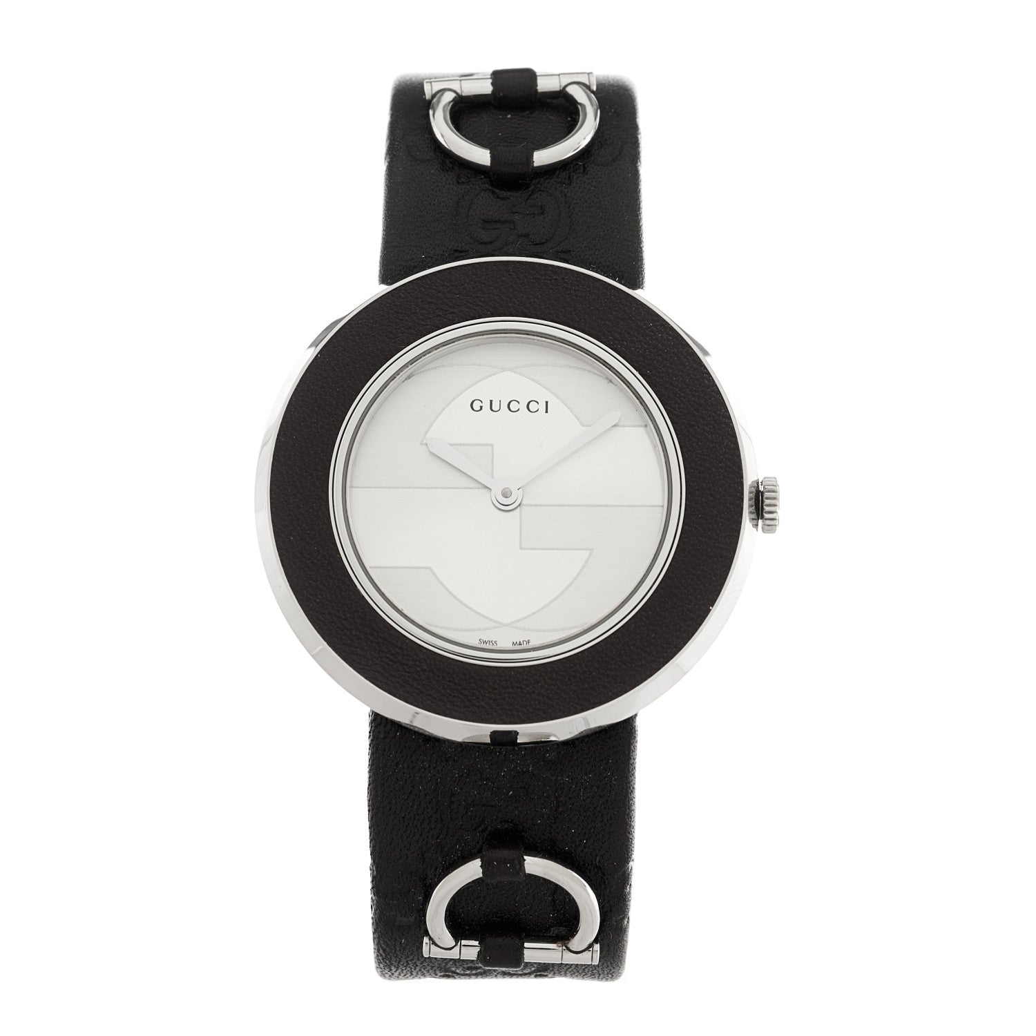 Gucci Stainless Steel Calfskin 35mm U-Play Quartz Watch Brown 1 of 5