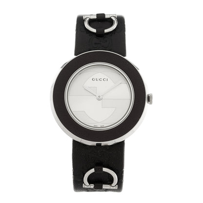 Gucci Stainless Steel Calfskin 35mm U-Play Quartz Watch Brown 1 of 5