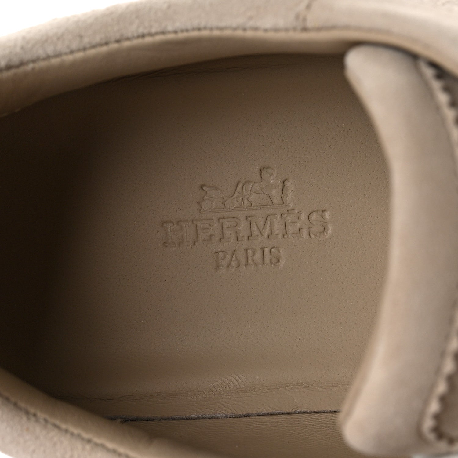 Hermes Goatskin Suede Goatskin Bouncing Sneakers 36 White Gomme 7 of 8