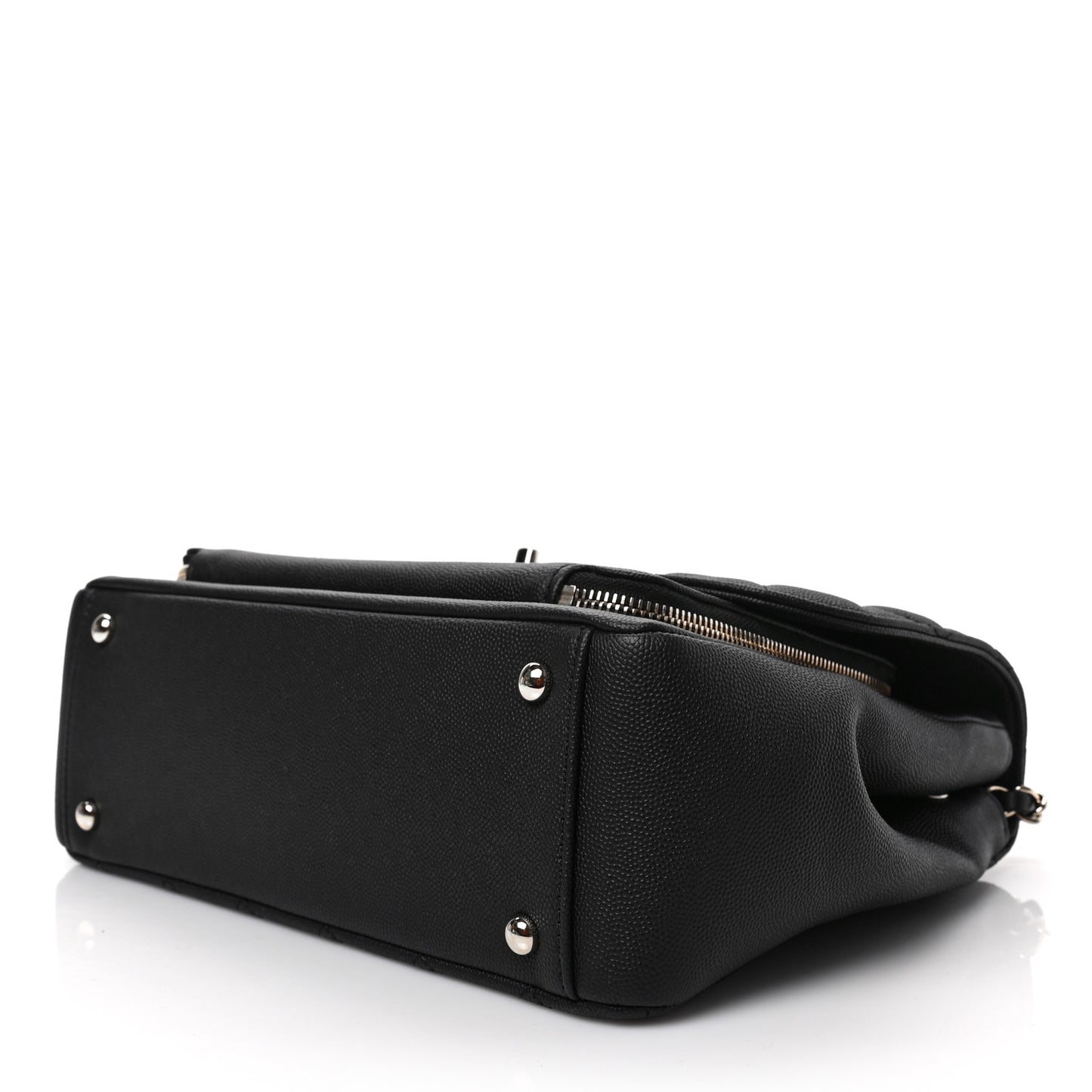 Caviar Quilted Large Business Affinity Flap Black