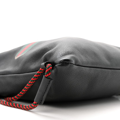 Gucci Calfskin Logo Drawstring Backpack Black 10 of 12