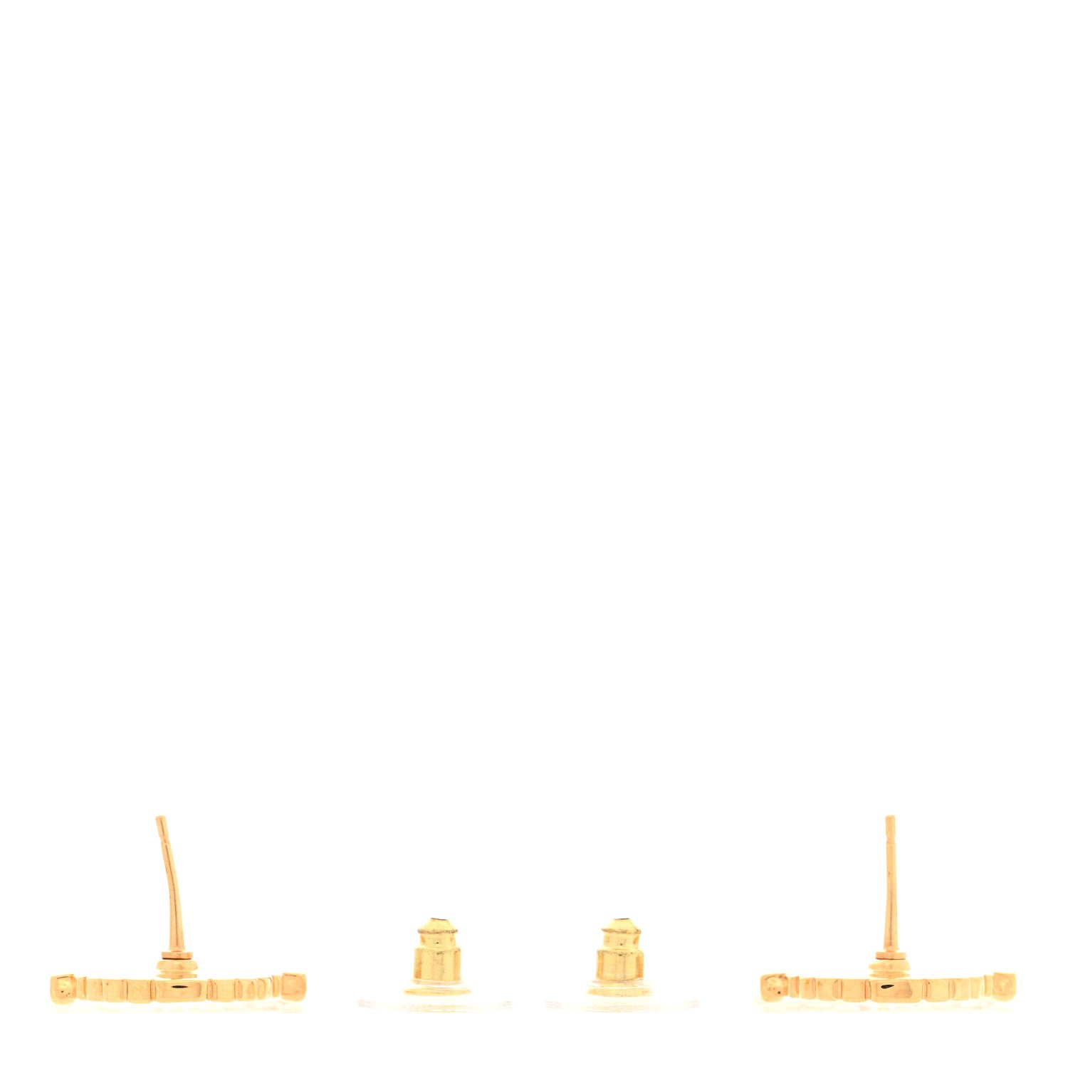 Chanel Metal Rue Cambon Earrings Gold 3 of 4
