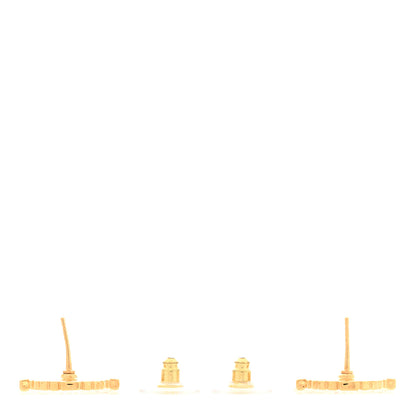 Chanel Metal Rue Cambon Earrings Gold 3 of 4