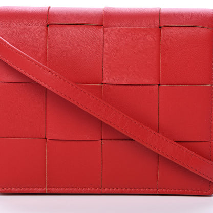 Bottega Veneta Nappa Maxi Intrecciato Mini Cassette Crossbody Bright Red 7 of 9