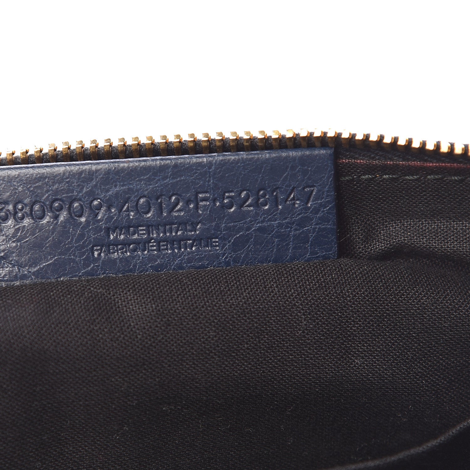Balenciaga Agneau Giant 12 Gold Hardware Pouch Clutch Bleu Obscur 9 of 9