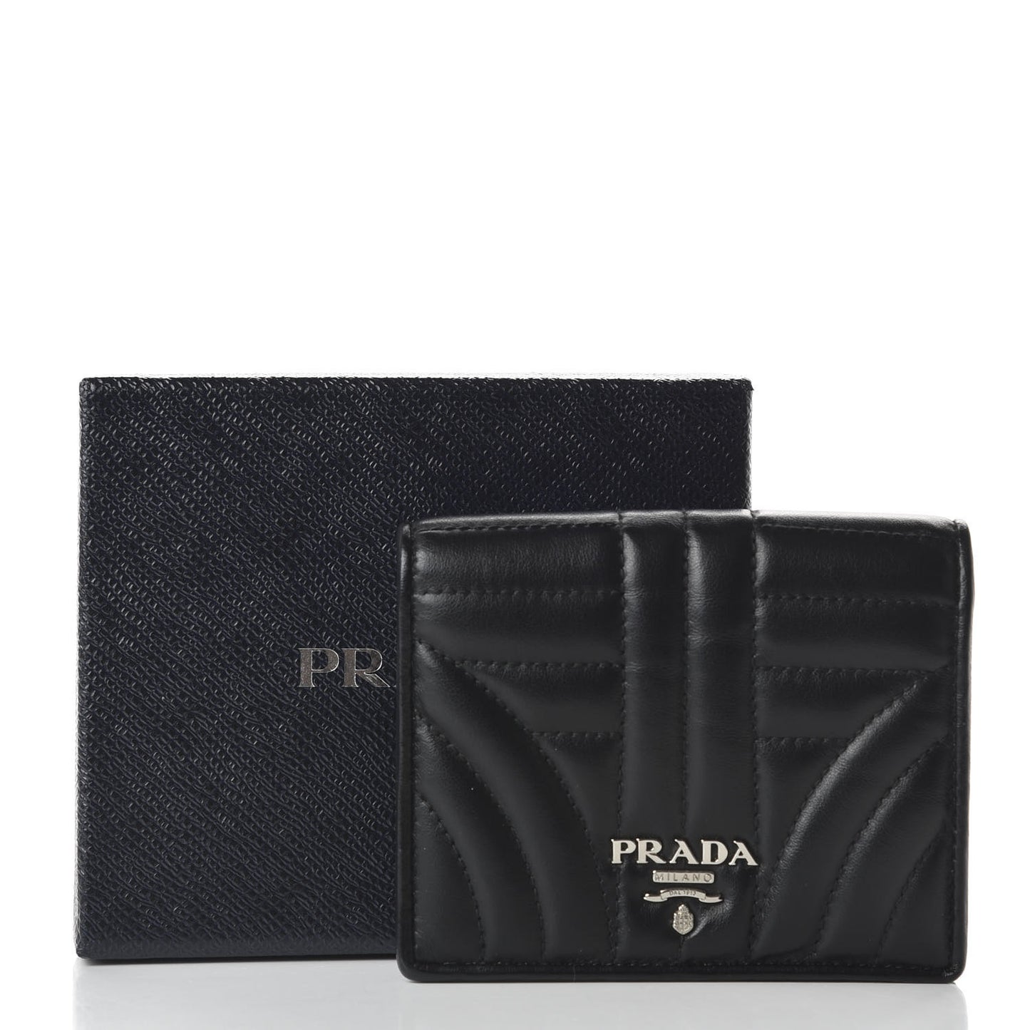 Soft Calfskin Impunture Diagramme Wallet Black