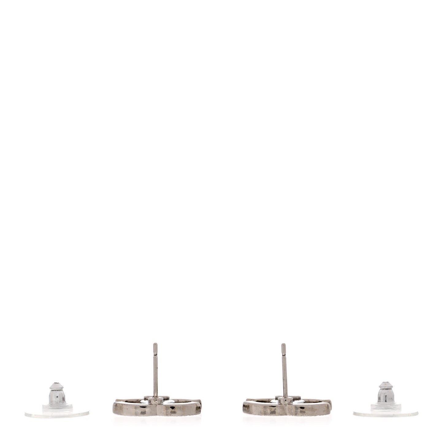 Crystal CC Earrings Silver