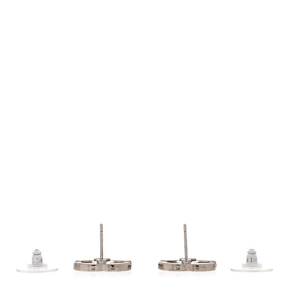 Chanel Crystal CC Earrings Silver 3 of 5