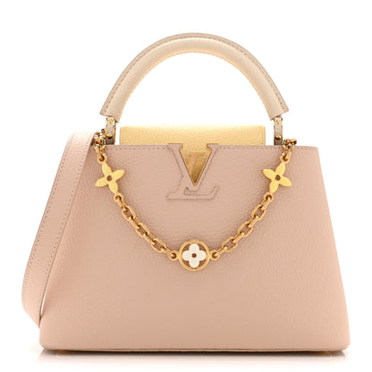 Louis Vuitton Taurillon Enamel Flower Chain Capucines BB Beige Yellow Creme 1 of 9