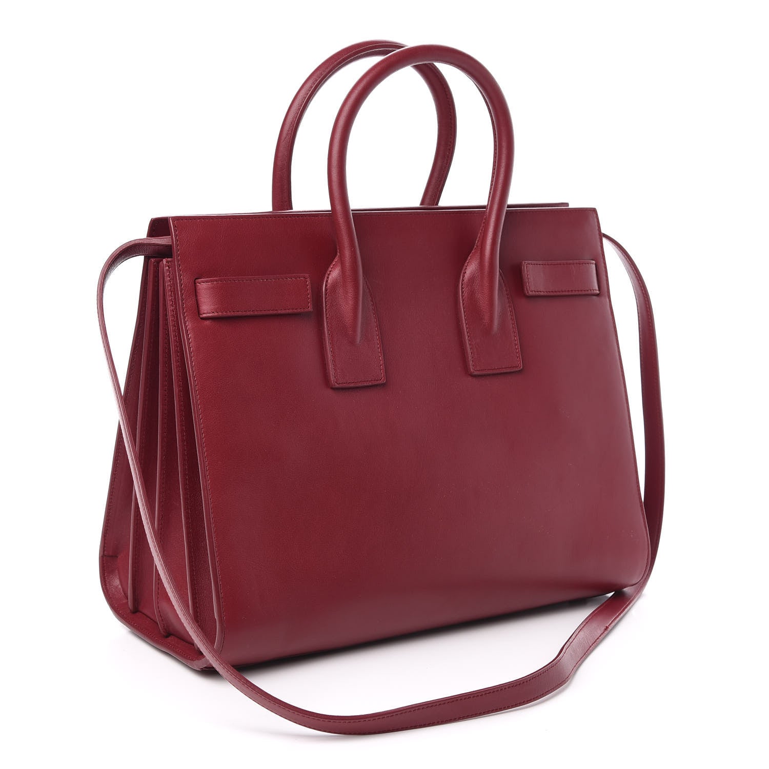 Saint Laurent Calfskin Small Sac De Jour Oxblood 3 of 9