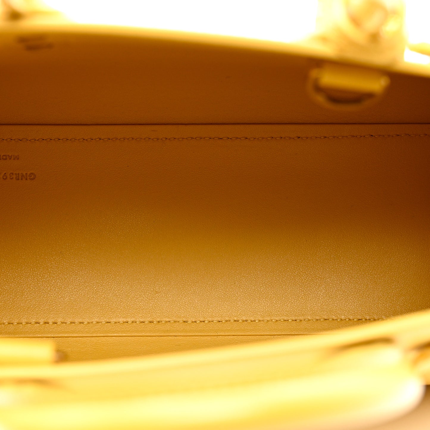 Grained Calfskin Nano Sac De Jour Jaune