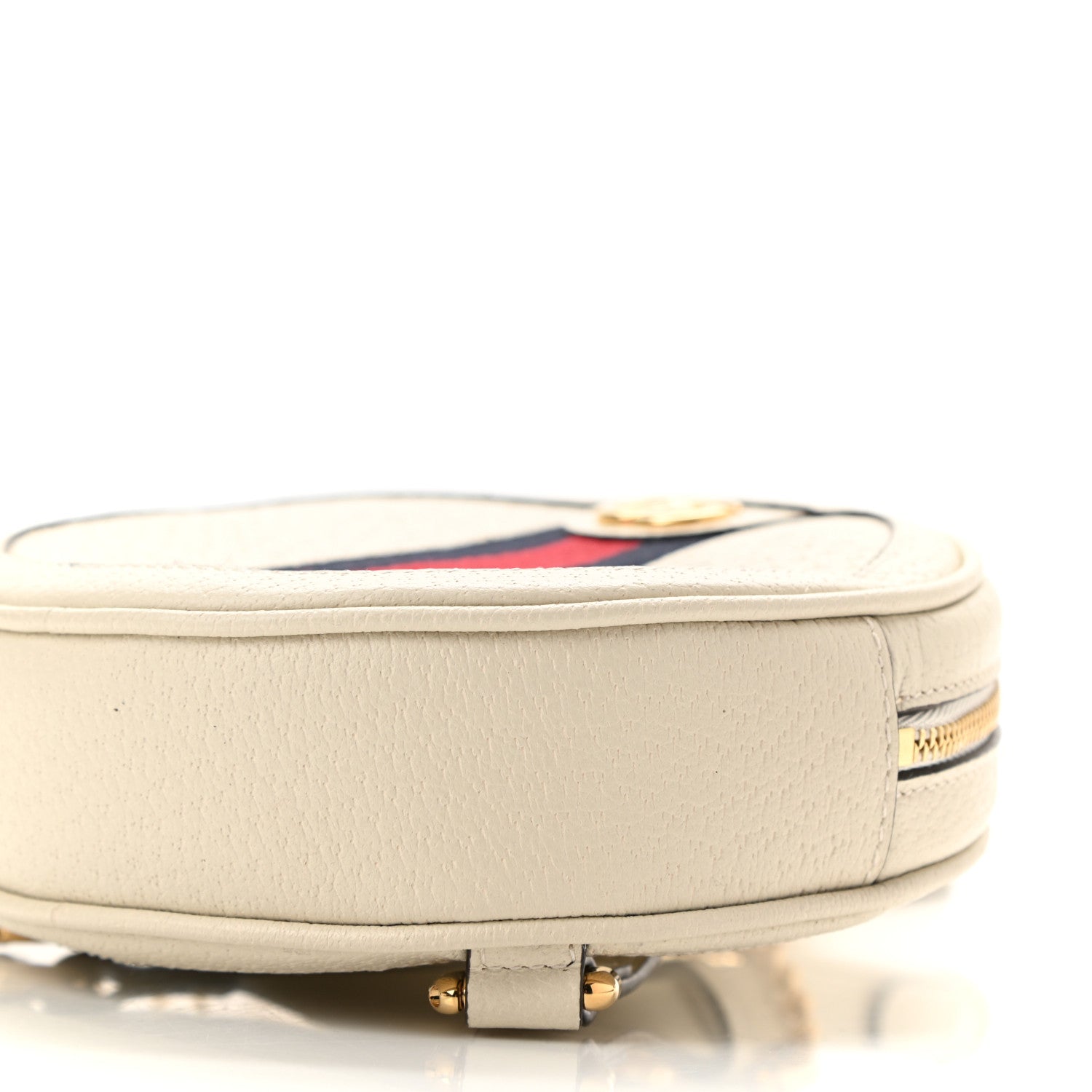 Gucci Textured Calfskin Web Mini Ophidia Round Backpack Mystic White 10 of 10
