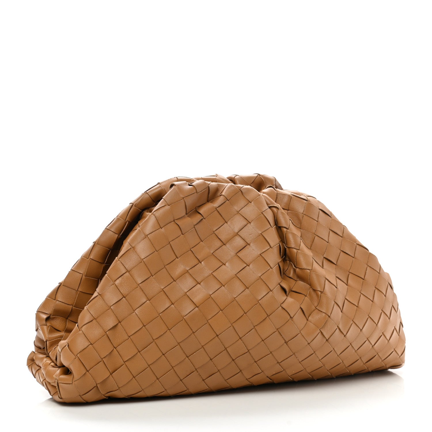 Bottega Veneta Nappa Maxi Intrecciato The Pouch Oversized Clutch Caramel 3 of 10