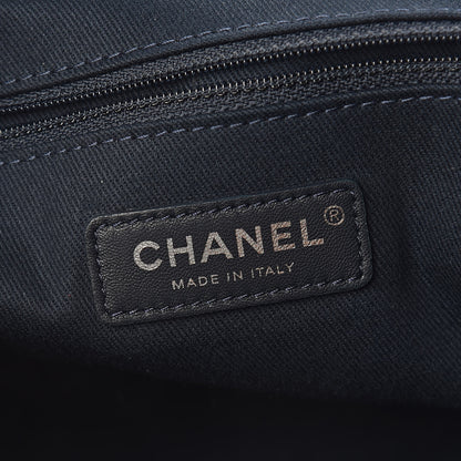 Chanel Canvas Large Deauville Backpack Denim Blue 6 of 14