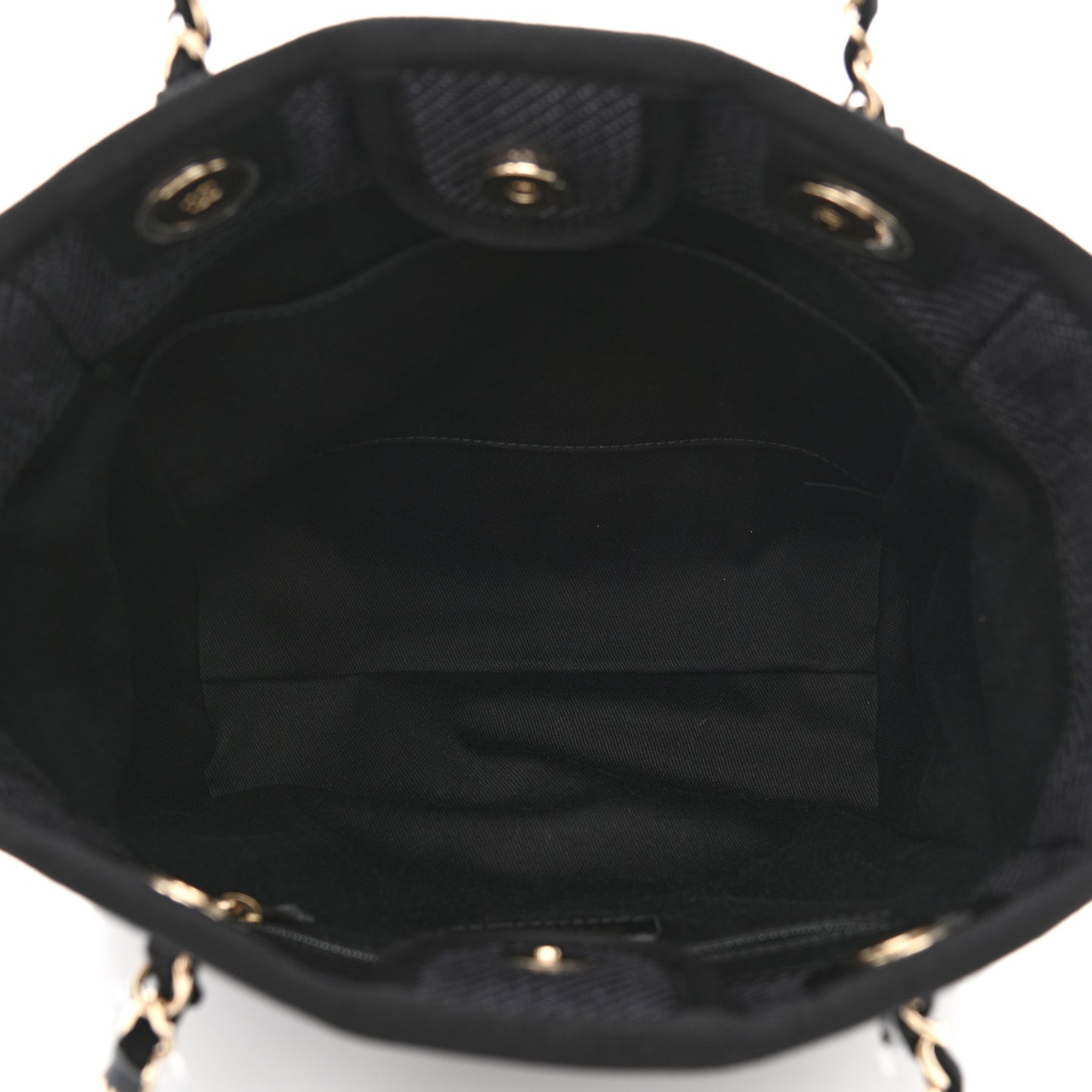 Lurex Straw Mini Deauville Tote Black