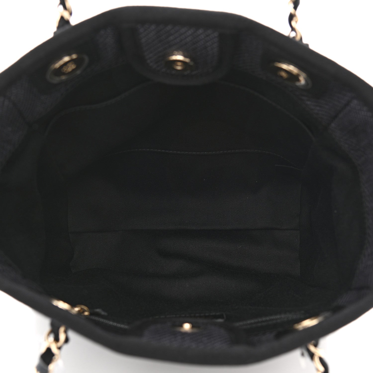 Chanel Lurex Straw Mini Deauville Tote Black 4 of 10