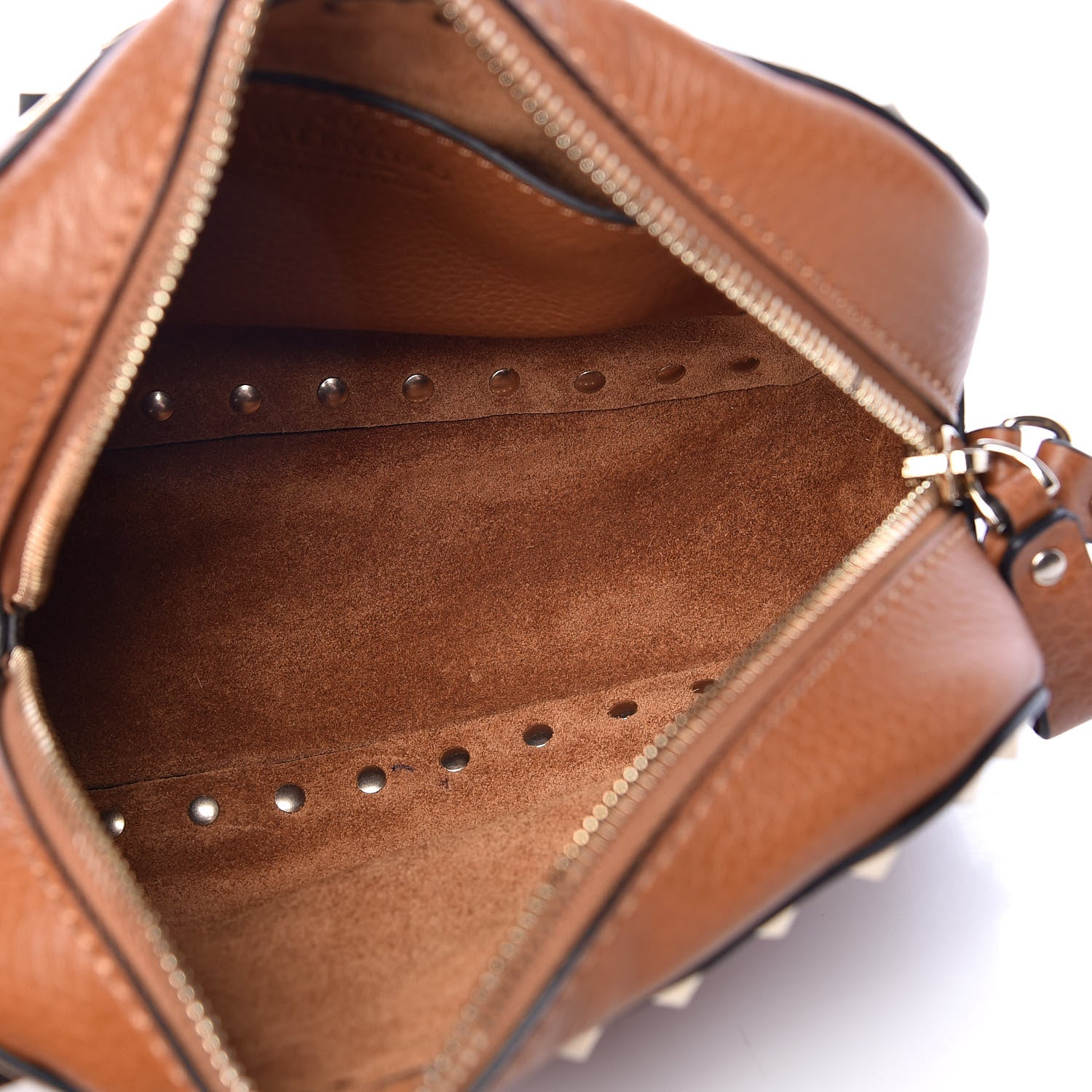 Valentino Garavani Pebbled Calfskin Rockstud Camera Crossbody Bag Light Cuir 5 of 12