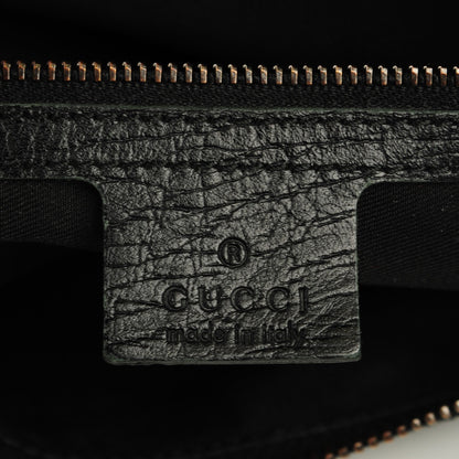 Gucci Monogram Medium Horsebit Chain Hobo Black 6 of 7