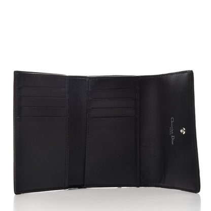Christian Dior Grained Calfskin Cannage Diorama Elancee Wallet Black 5 of 6