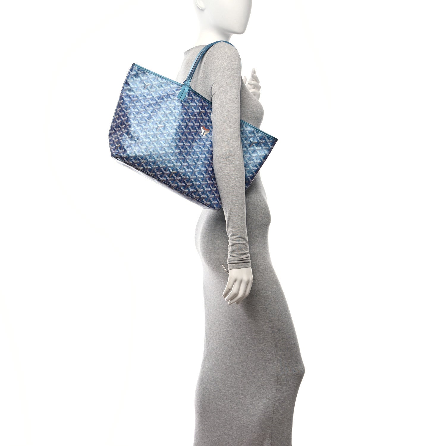 Goyard Iridescent Goyardine Saint Louis PM Pearly Blue 2 of 10