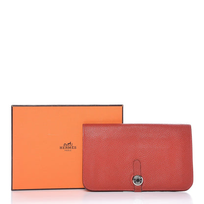 Hermes Togo Dogon Duo Wallet Vermillion 10 of 10